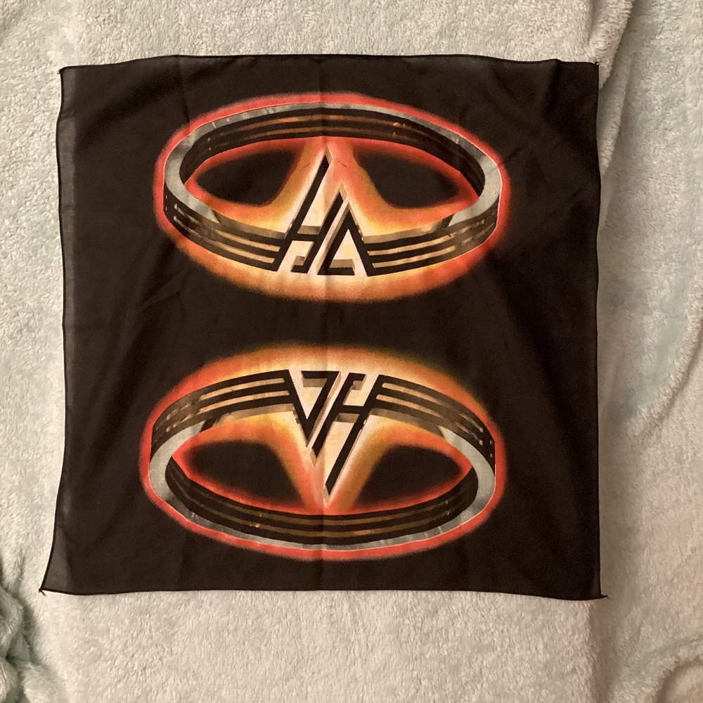 Vintage Van Halen Bandana Scarf 5150 ORIGINAL 21”x 21”